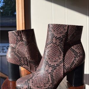 Women's Snakeskin Ankle Boots